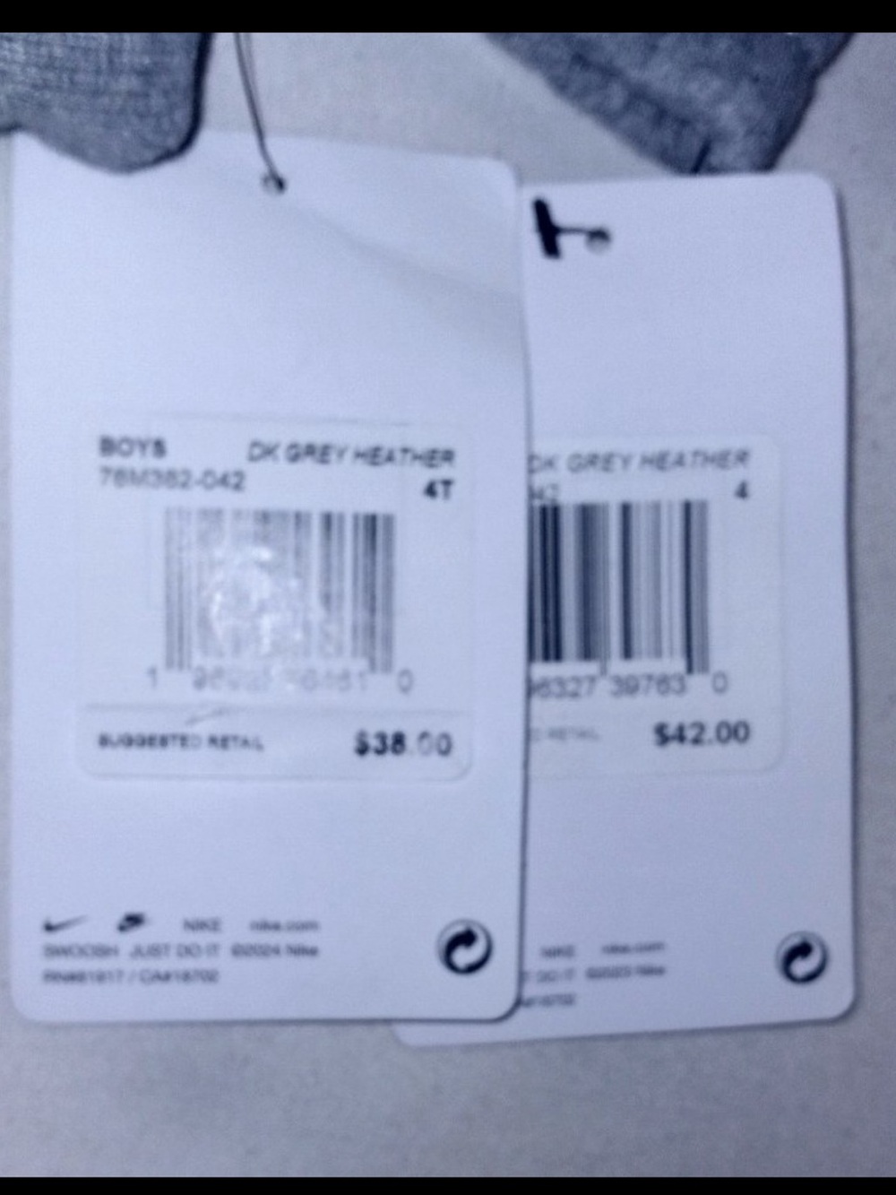 Nike Boys Toddler 2pc Hooded Joggers Set 4T Dark Grey Heather - Picture 4 of 4